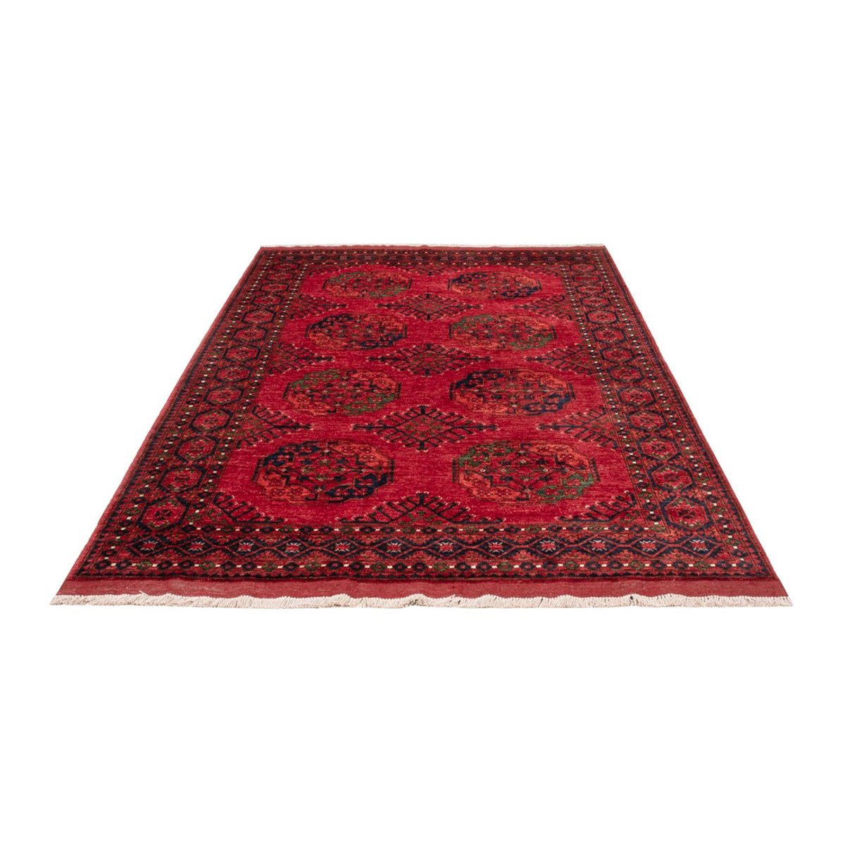 Tapis afghan - Kunduz - 239 x 165 cm - rouge