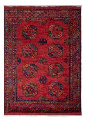 Tapis afghan - Kunduz - 246 x 180 cm - rouge