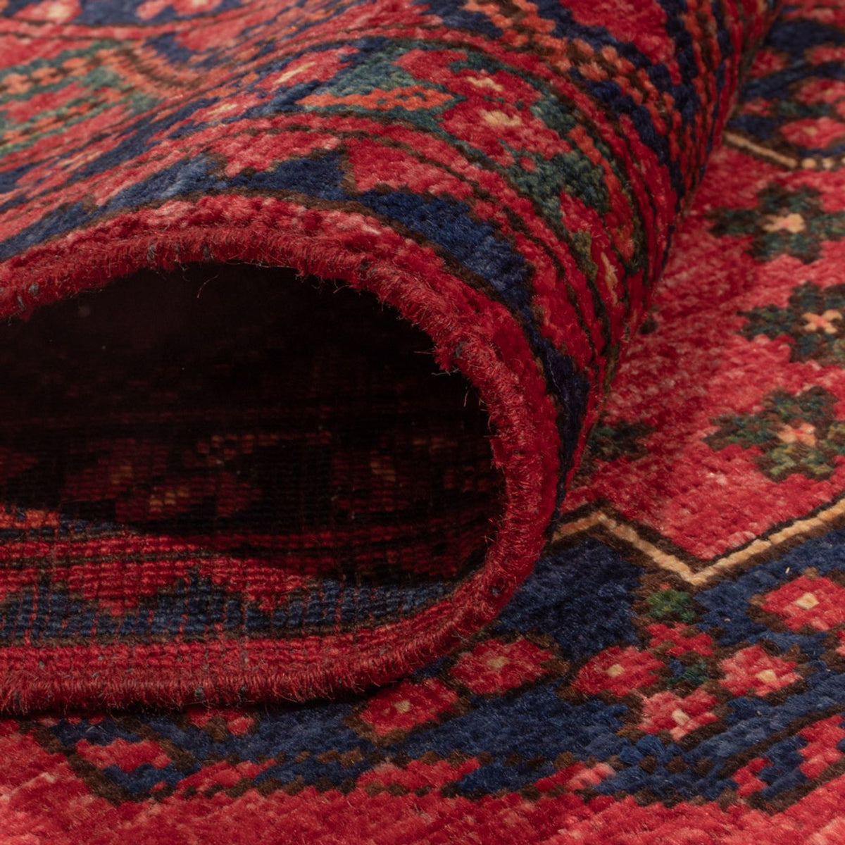 Tapis afghan - Kunduz - 246 x 180 cm - rouge