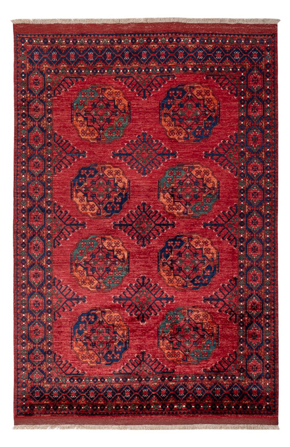 Tapis afghan - Kunduz - 234 x 176 cm - rouge