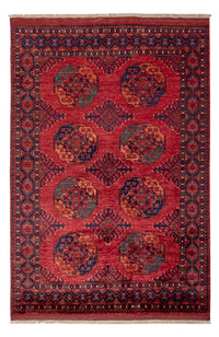 Tapis afghan - Kunduz - 234 x 176 cm - rouge