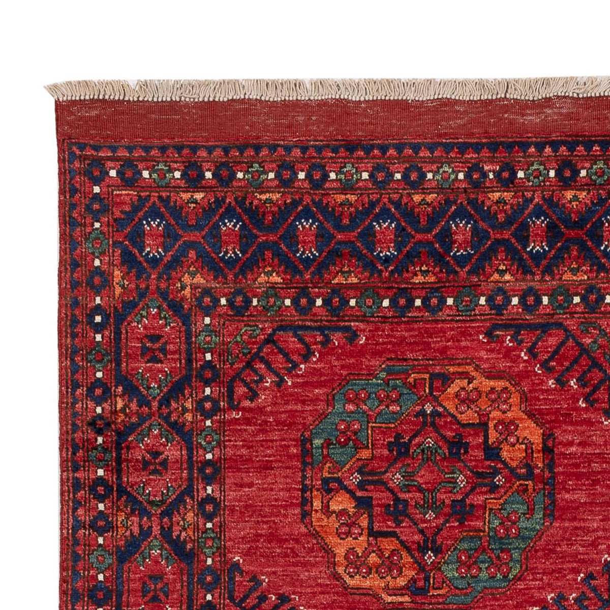 Tapis afghan - Kunduz - 234 x 176 cm - rouge