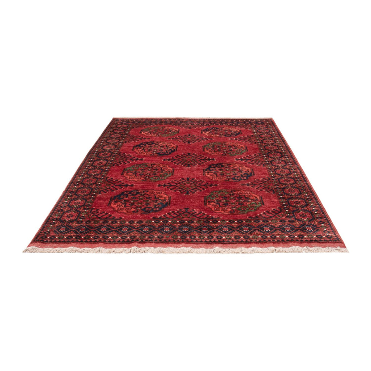 Tapis afghan - Kunduz - 234 x 176 cm - rouge