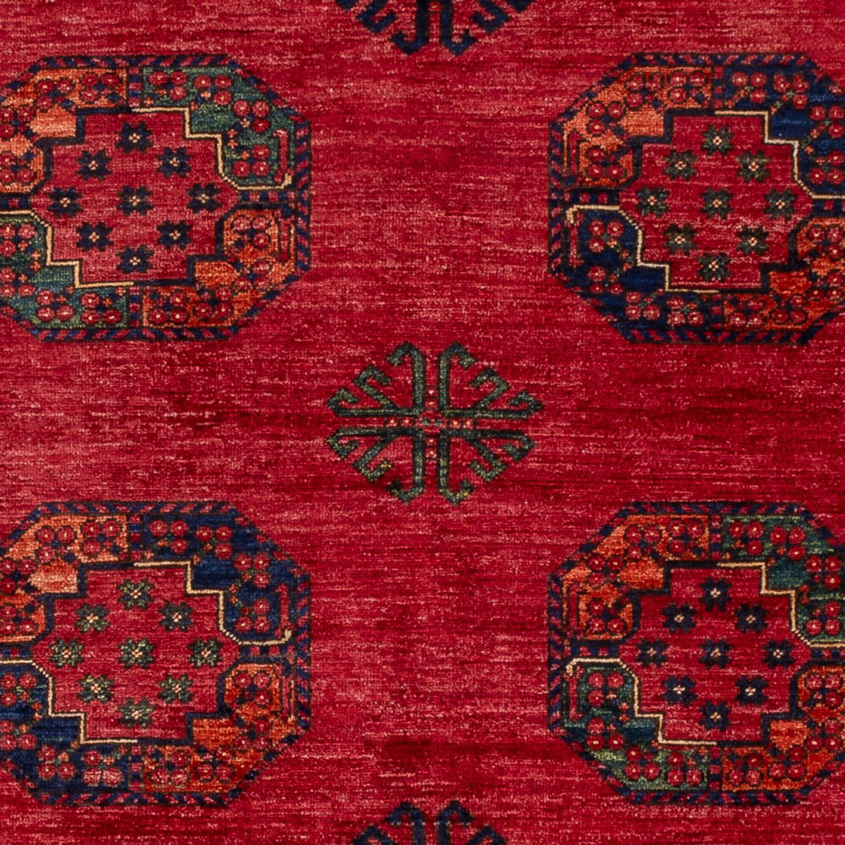Tapis afghan - Kunduz - 241 x 176 cm - rouge