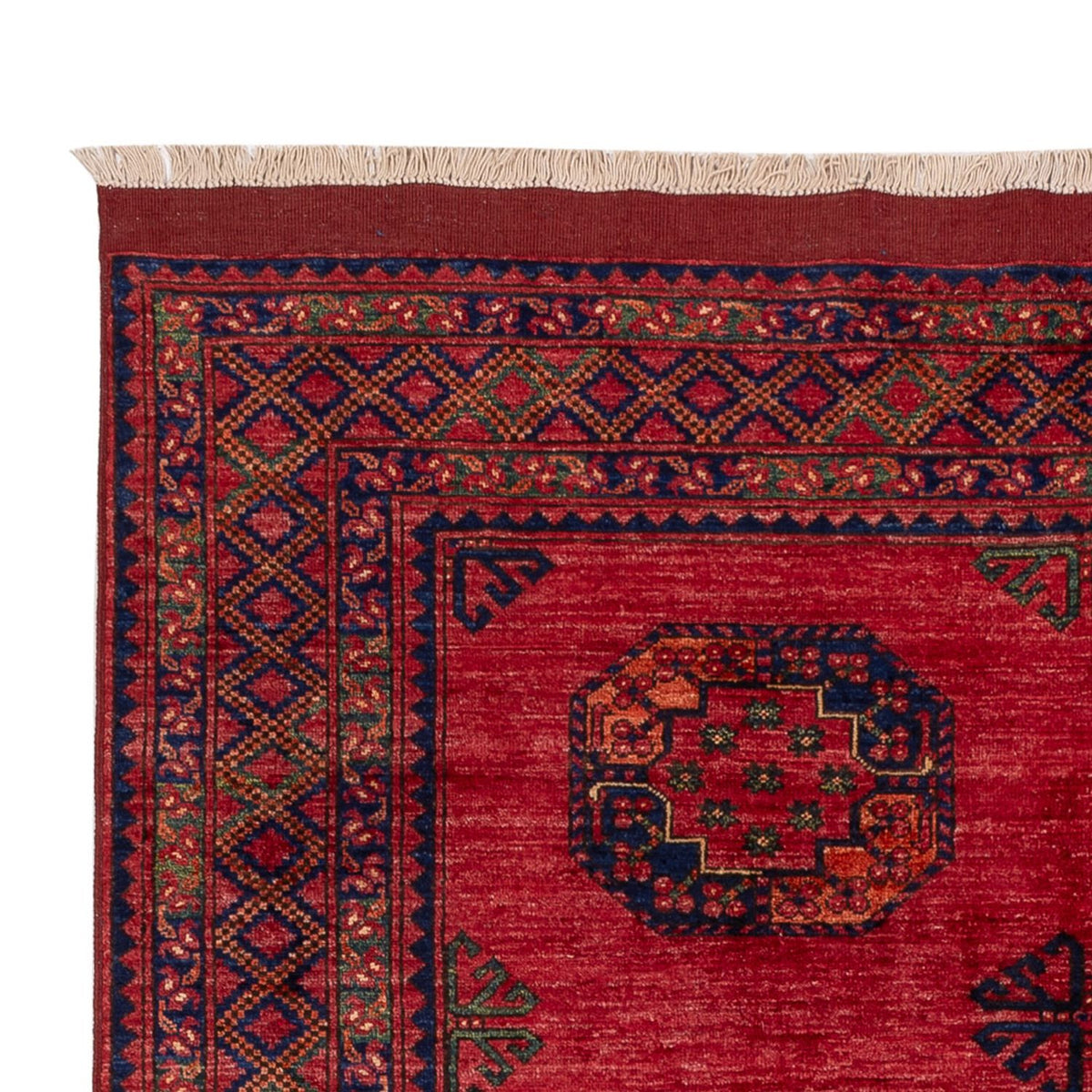 Tapis afghan - Kunduz - 241 x 176 cm - rouge