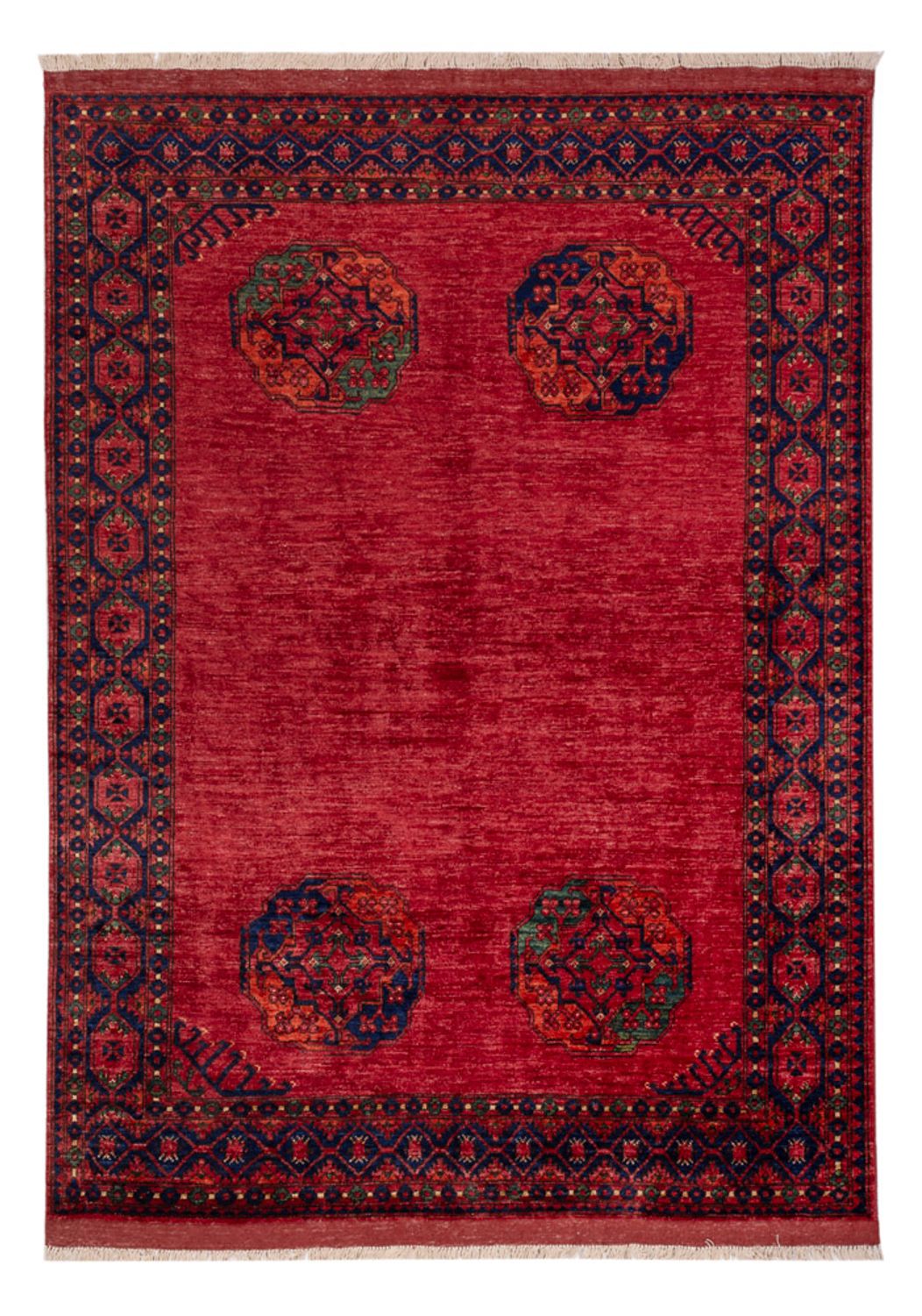 Tapis afghan - Kunduz - 244 x 177 cm - rouge