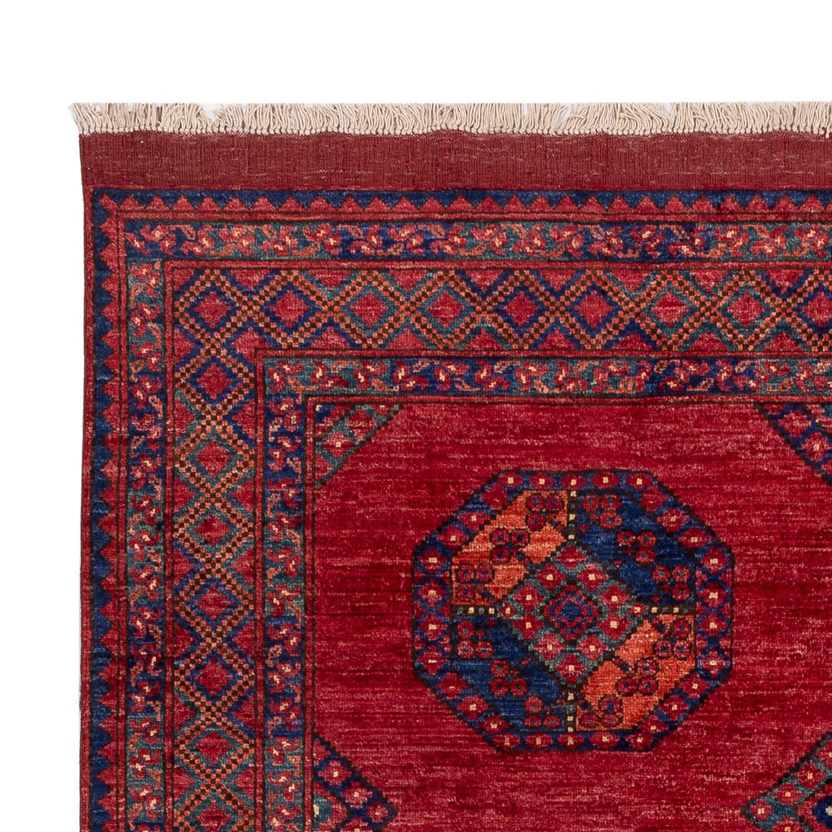 Tapis afghan - Kunduz - 243 x 177 cm - rouge