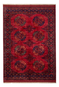 Tapis afghan - Kunduz - 241 x 174 cm - rouge