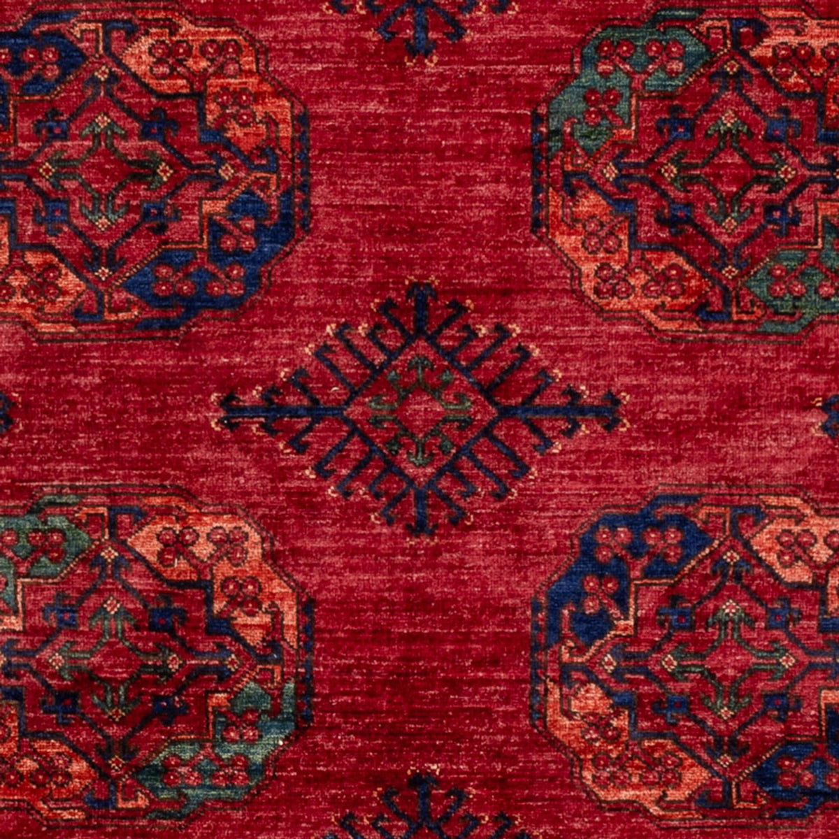 Tapis afghan - Kunduz - 241 x 174 cm - rouge