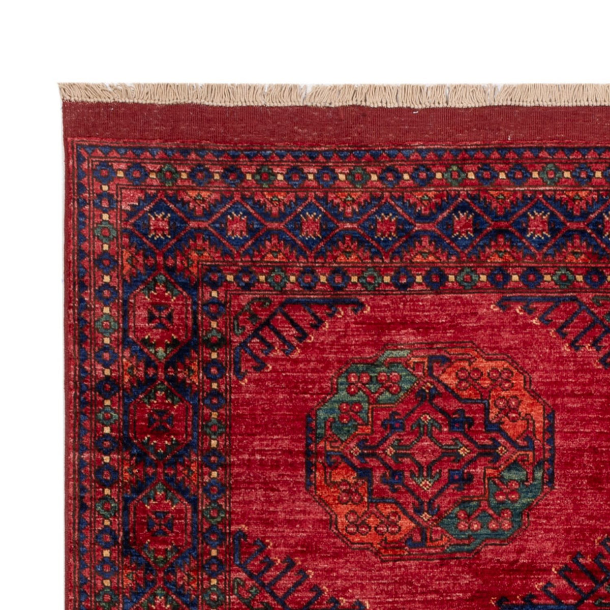 Tapis afghan - Kunduz - 241 x 174 cm - rouge