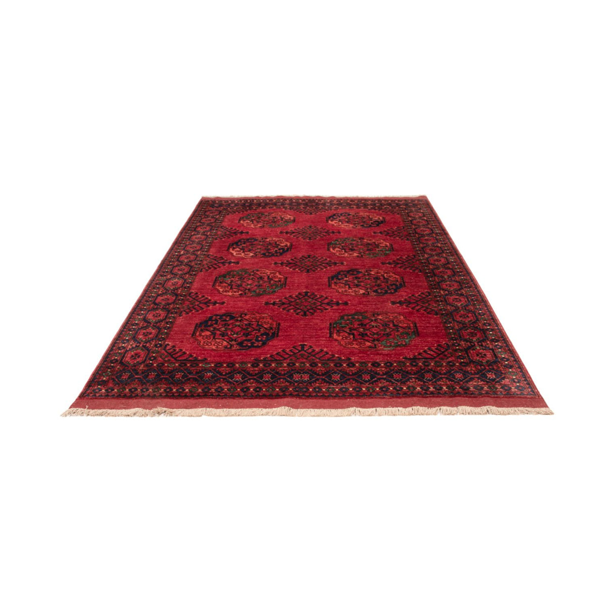 Tapis afghan - Kunduz - 241 x 174 cm - rouge