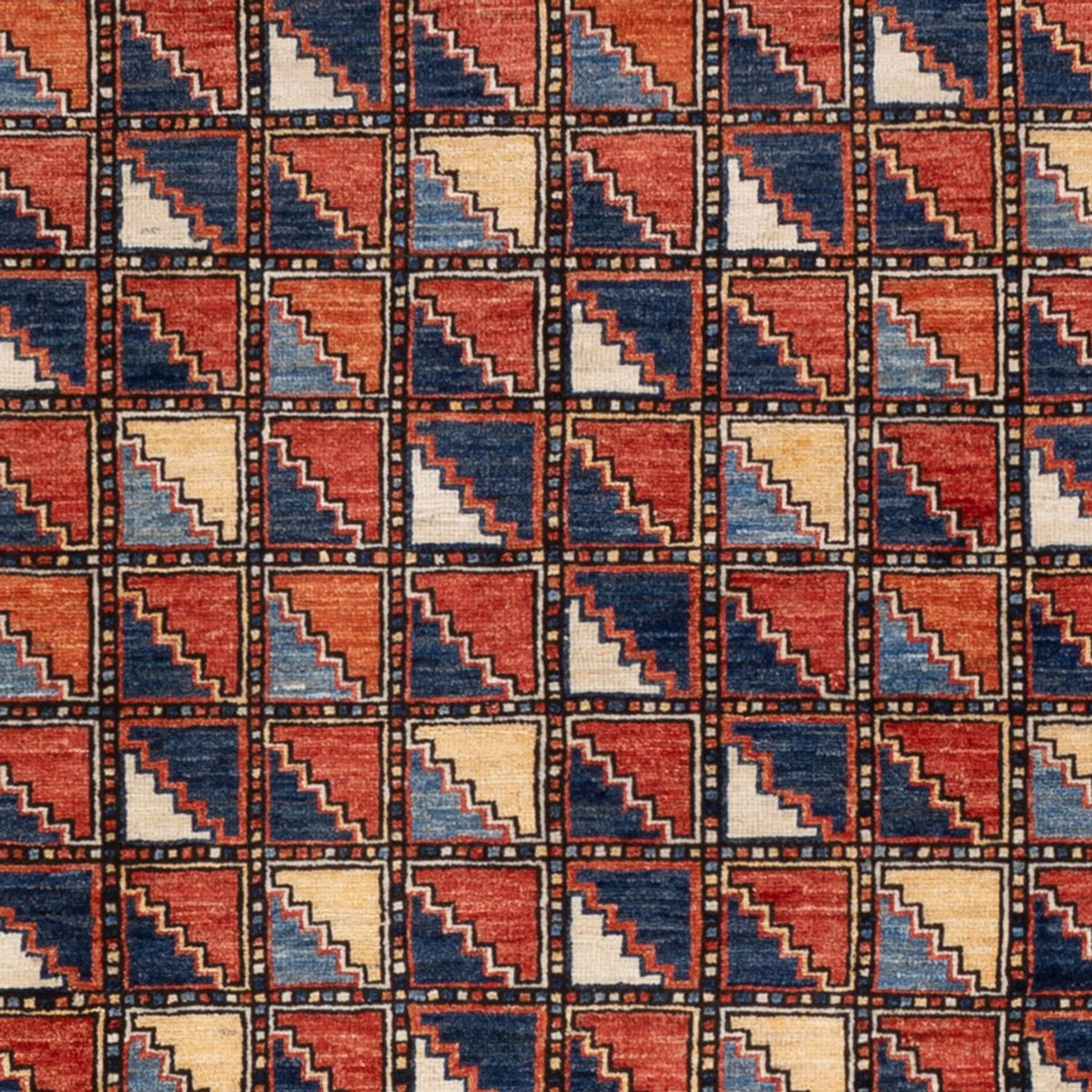 Tapis afghan - 215 x 176 cm - multicolore