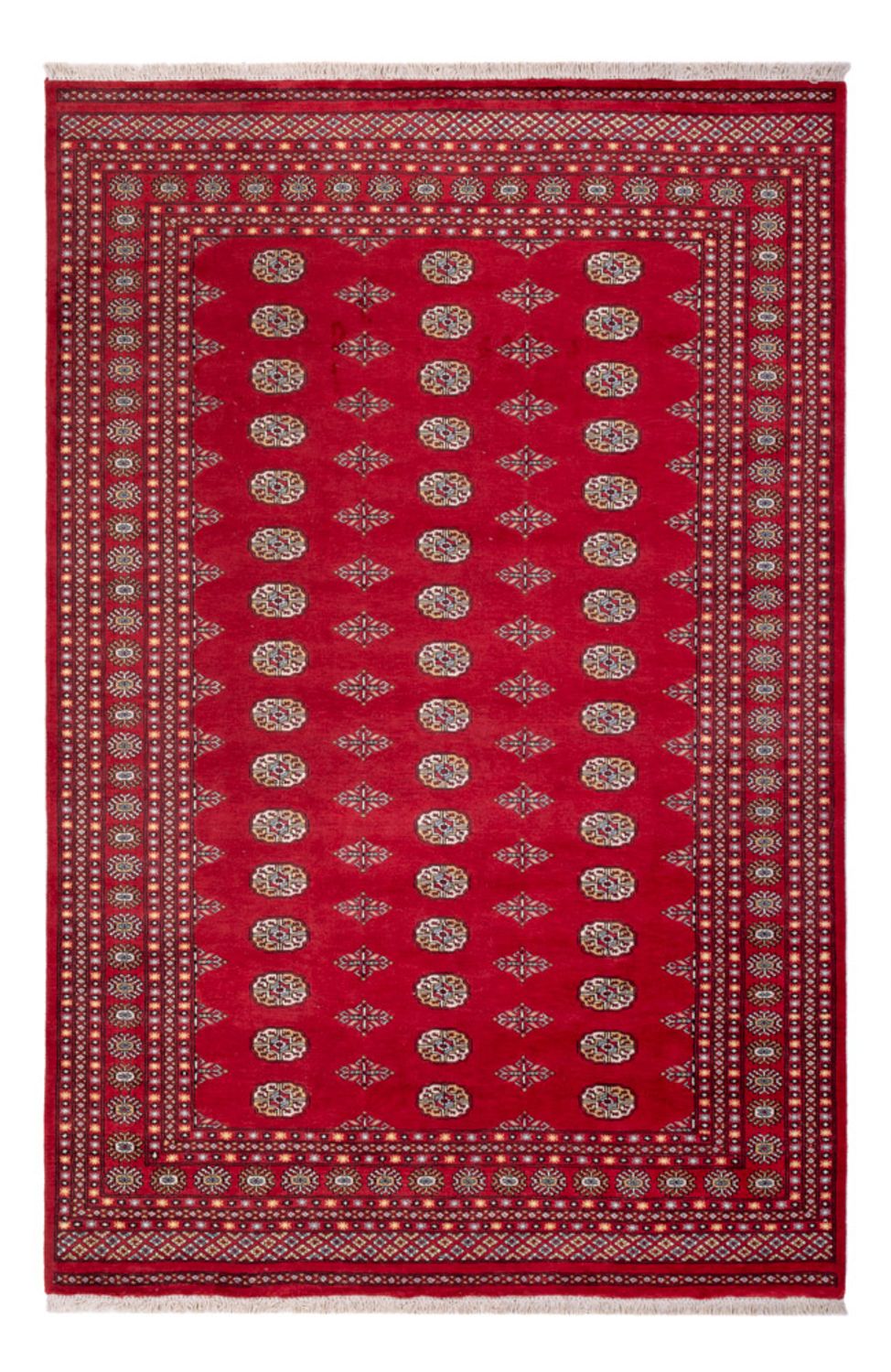 Tapis afghan - Boukhara - 307 x 201 cm - rouge