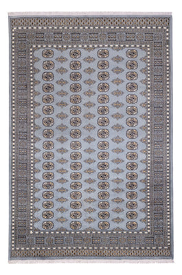 Tapis afghan - Boukhara - 300 x 204 cm - gris clair
