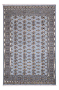 Tapis afghan - Boukhara - 300 x 204 cm - gris clair