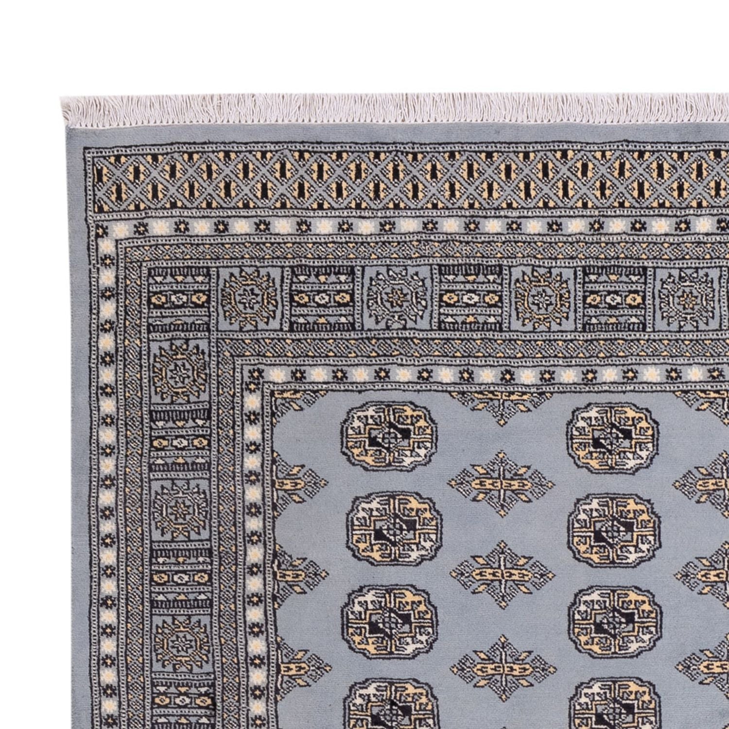 Afghan Teppich - Buchara - 300 x 204 cm - hellgrau