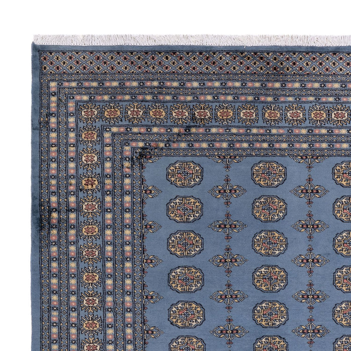 Tapis afghan - Boukhara - 307 x 250 cm - bleu