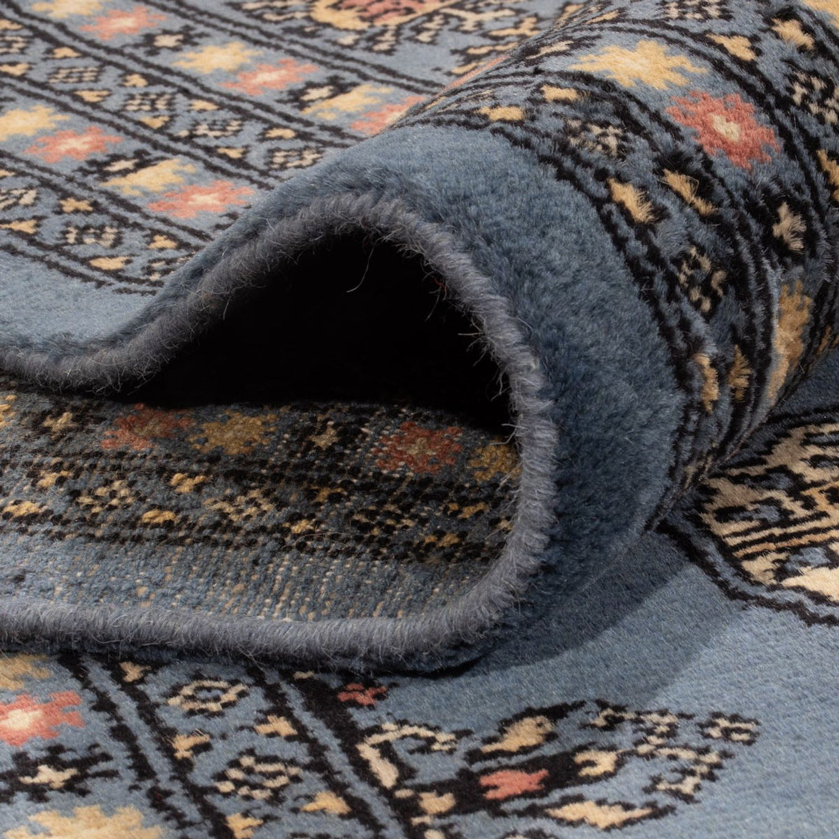 Tapis afghan - Boukhara - 307 x 250 cm - bleu