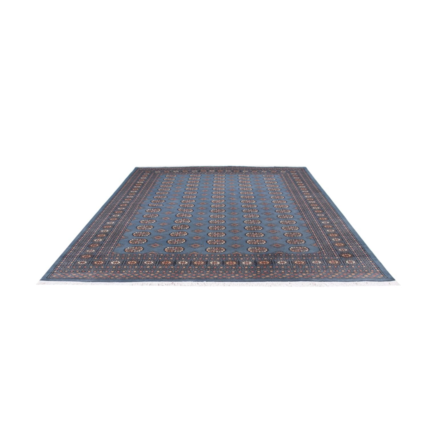 Afghan Teppich - Buchara - 305 x 249 cm - hellblau