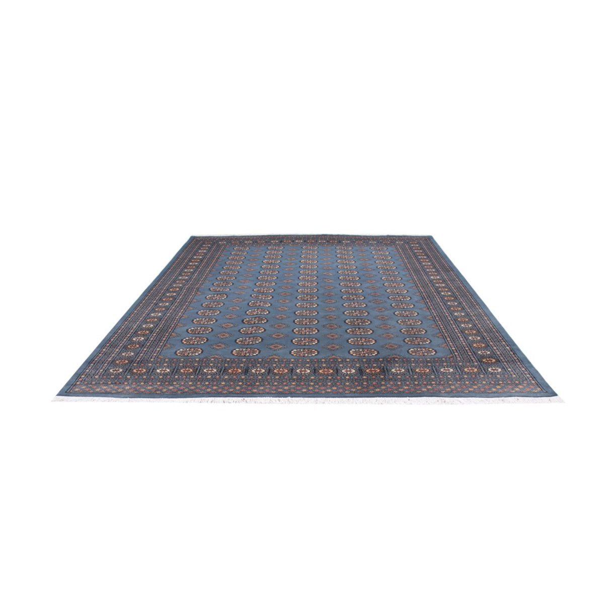 Tapis afghan - Boukhara - 305 x 249 cm - bleu clair