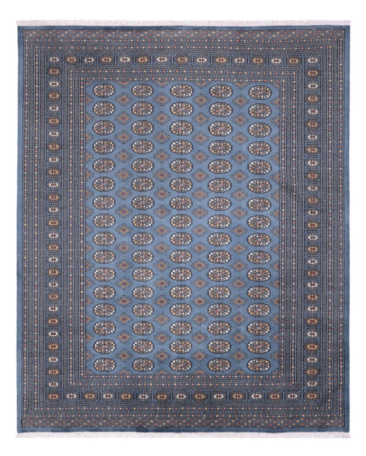 Tapis afghan - Boukhara - 309 x 248 cm - bleu de mer