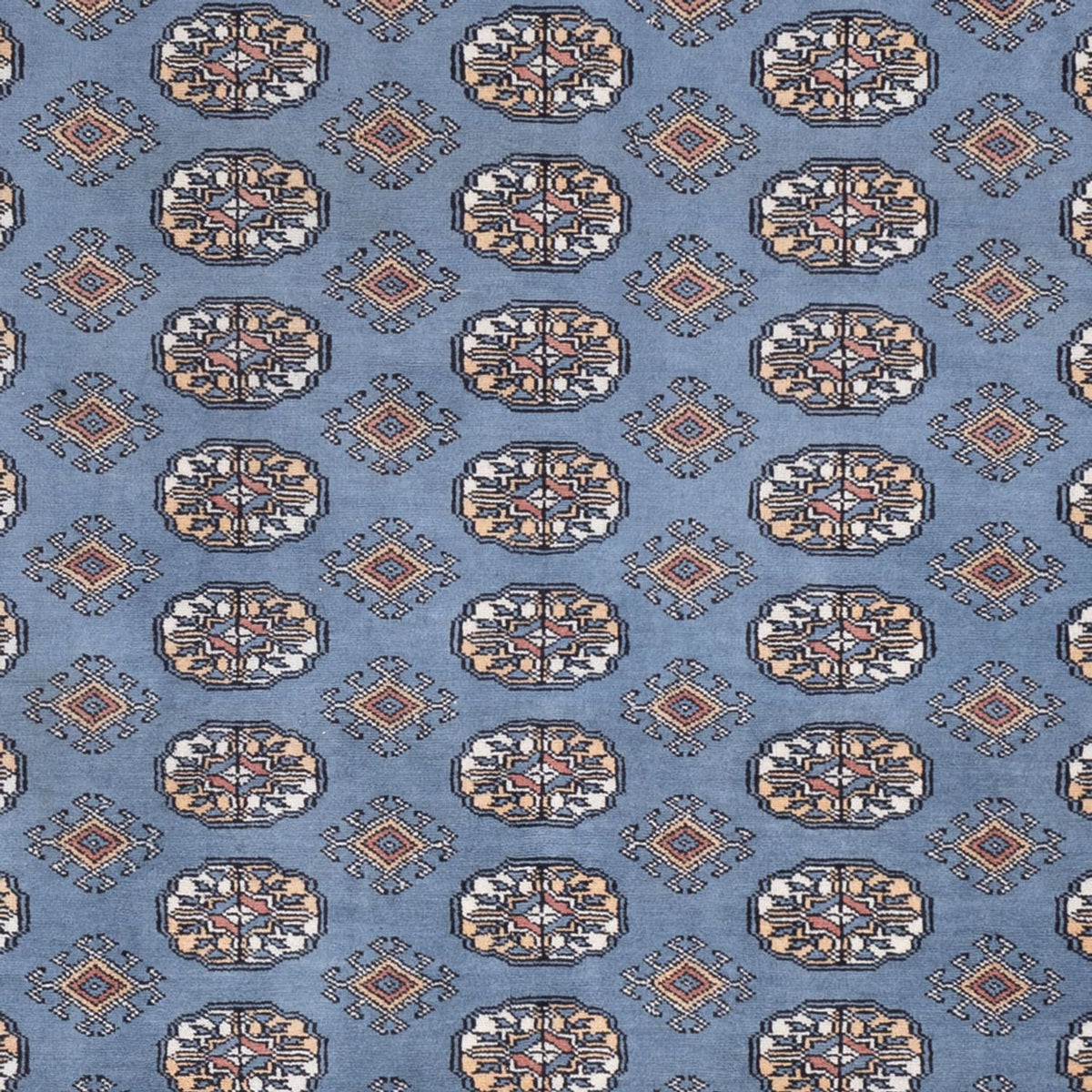 Tapis afghan - Boukhara - 309 x 248 cm - bleu de mer