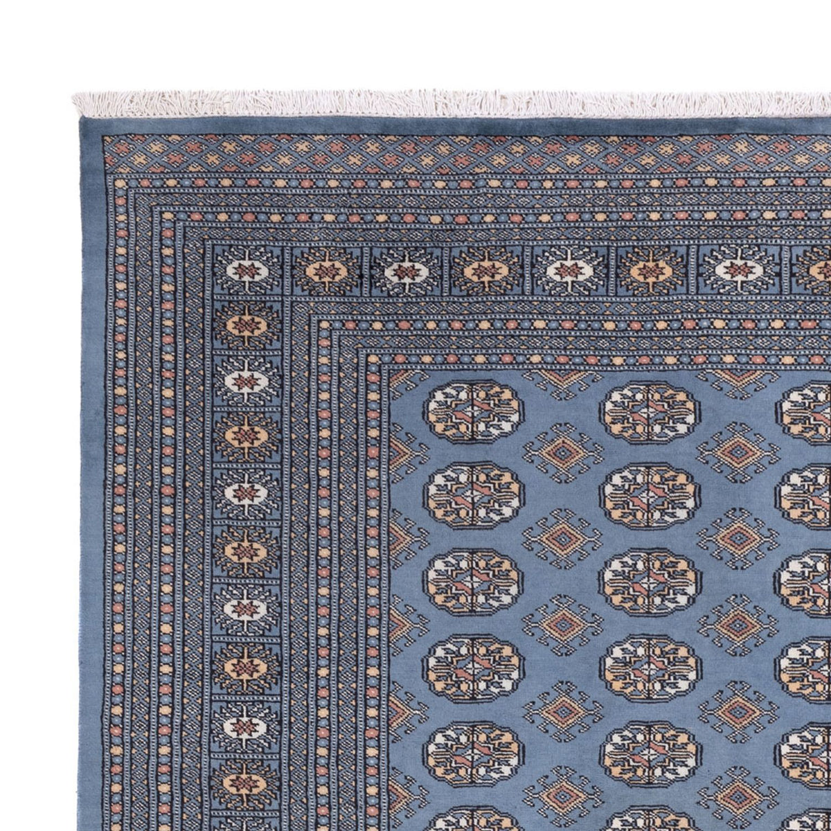 Tapis afghan - Boukhara - 309 x 248 cm - bleu de mer