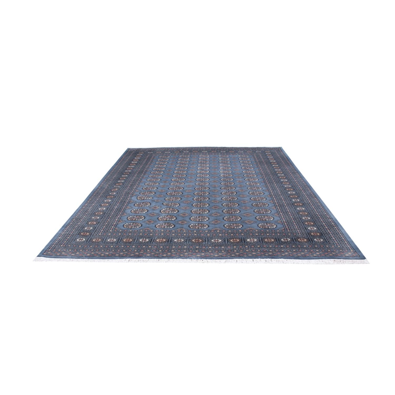 Afghan Teppich - Buchara - 309 x 248 cm - seeblau