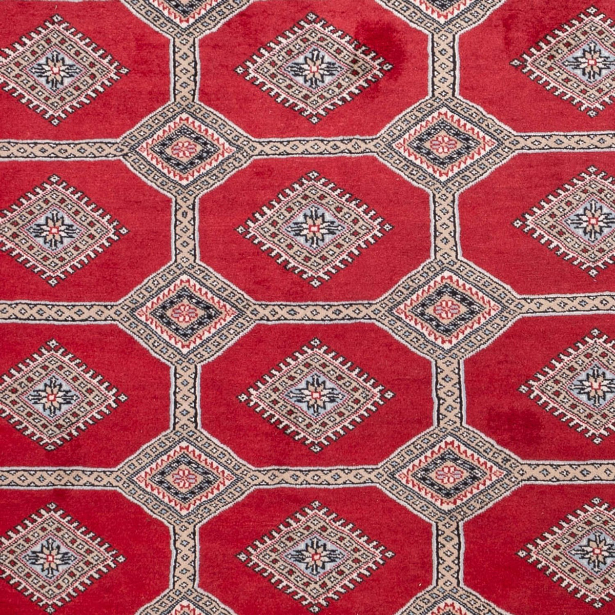 Tapis afghan - Boukhara - 287 x 220 cm - rouge