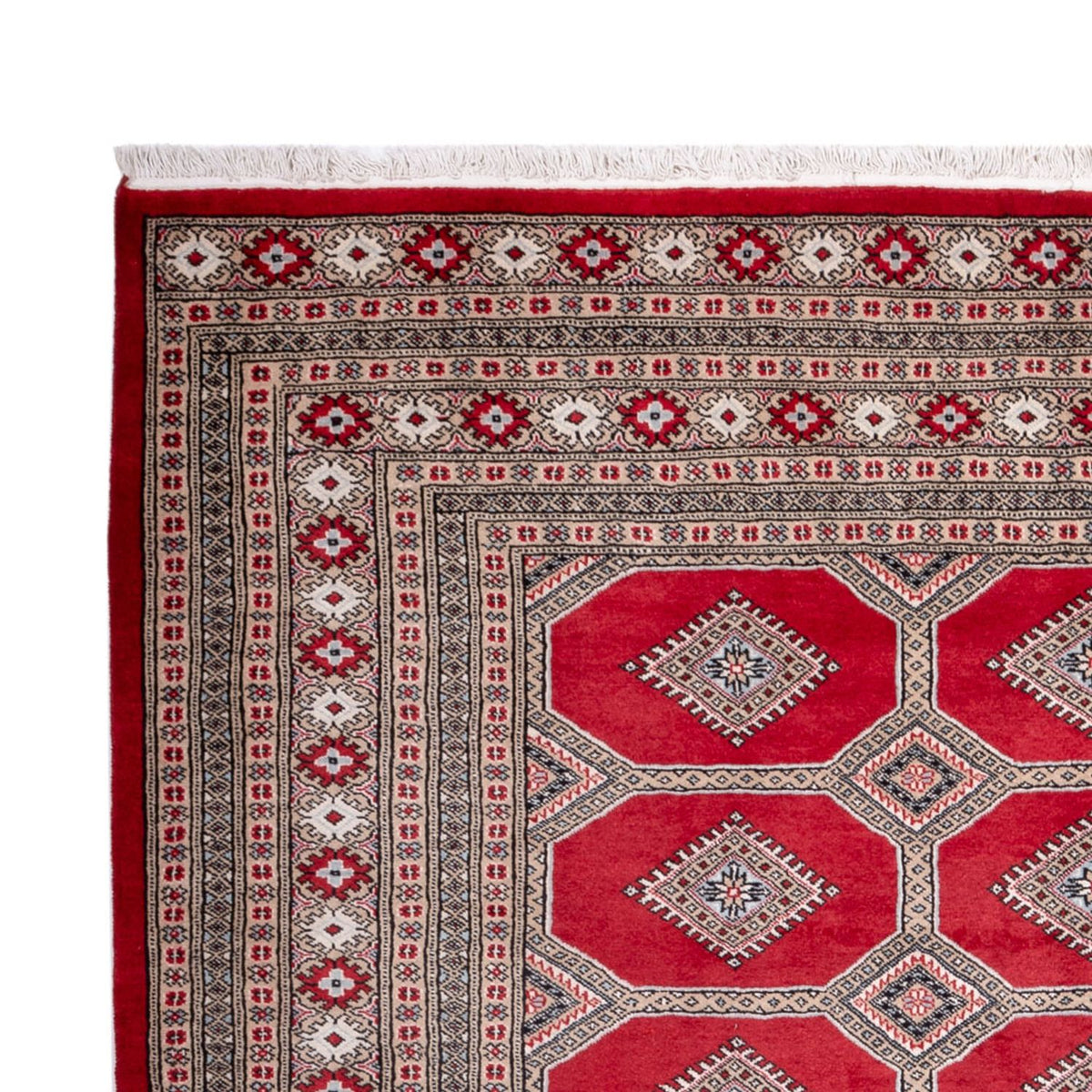 Tapis afghan - Boukhara - 287 x 220 cm - rouge