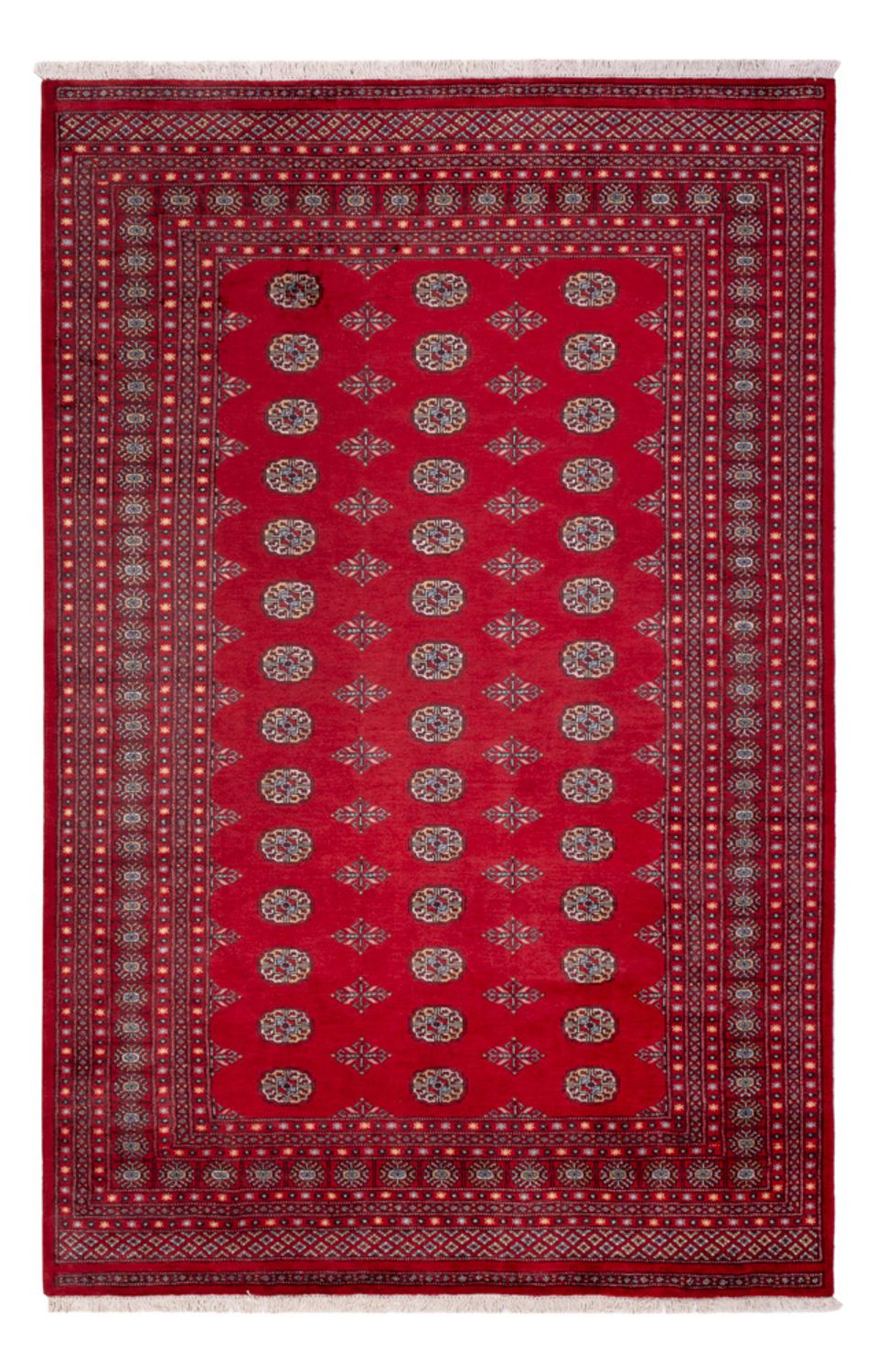 Tapis afghan - Boukhara - 307 x 202 cm - rouge