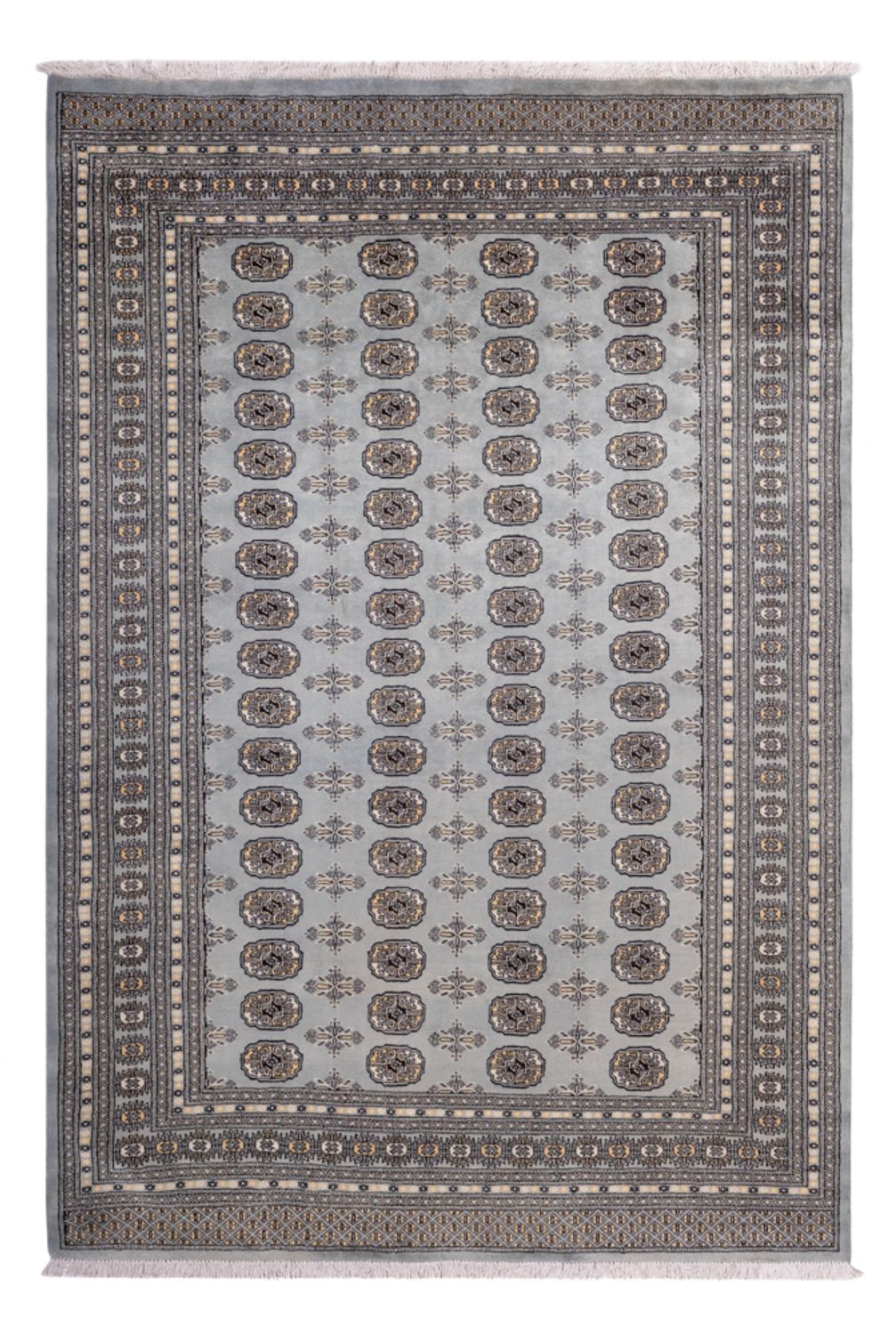 Tapis afghan - Boukhara - 310 x 207 cm - bleu ciel