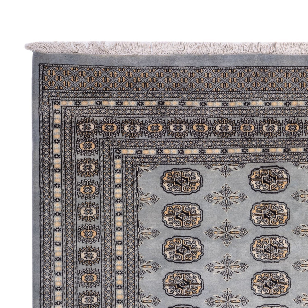 Tapis afghan - Boukhara - 310 x 207 cm - bleu ciel