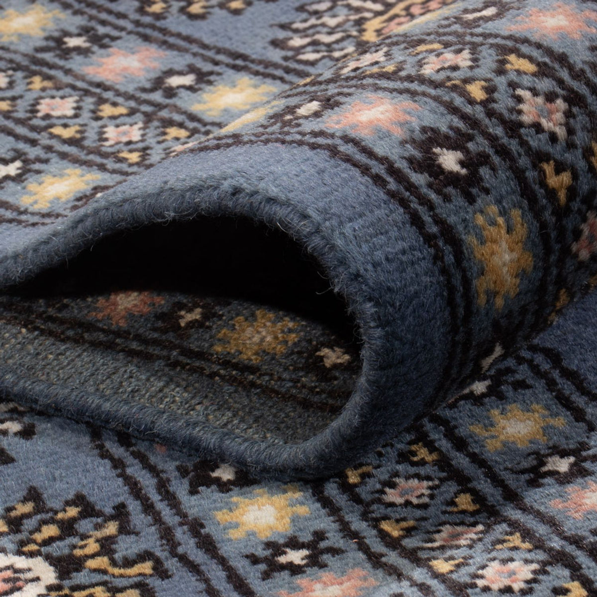 Tapis afghan - Boukhara - 305 x 203 cm - bleu