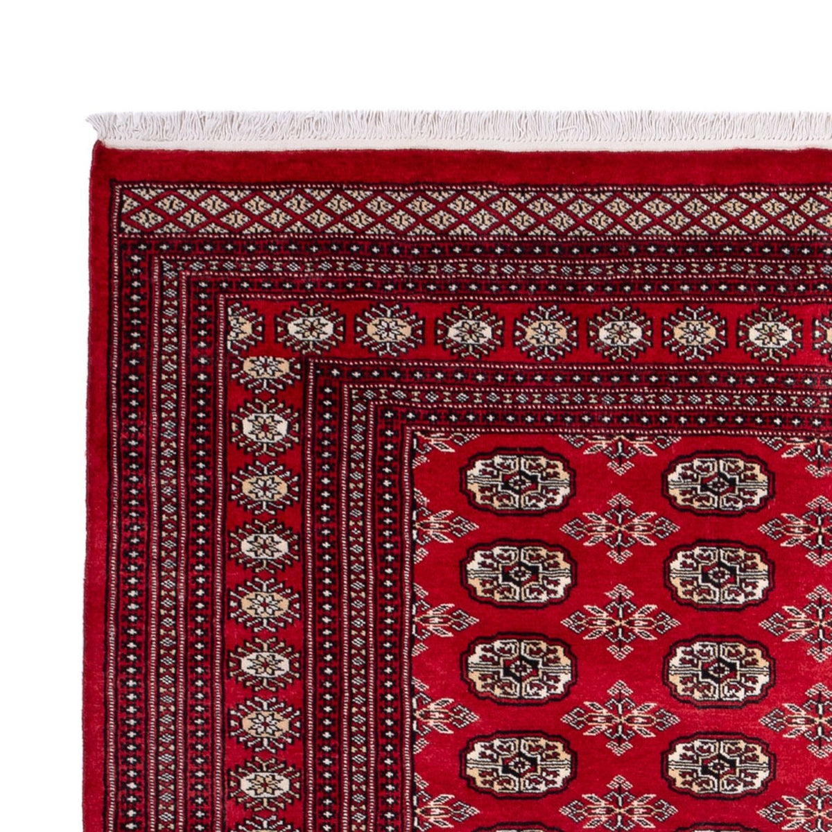 Tapis afghan - Boukhara - 302 x 199 cm - rouge