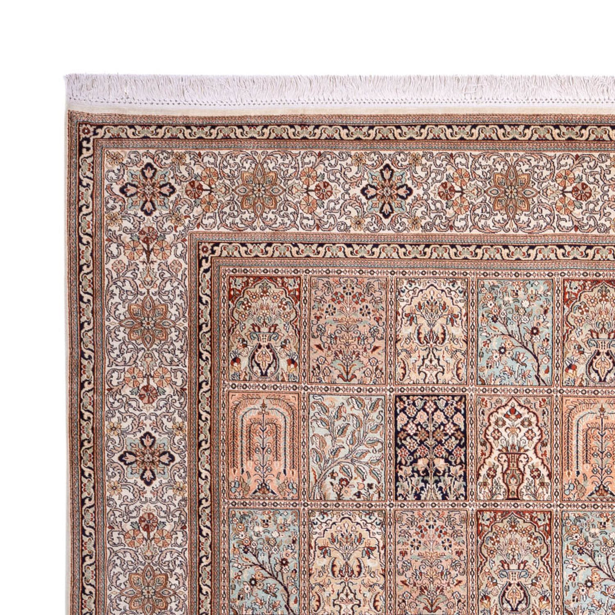 Tapis en soie du Cachemire Tapis 246x304cm - Tapis oriental
