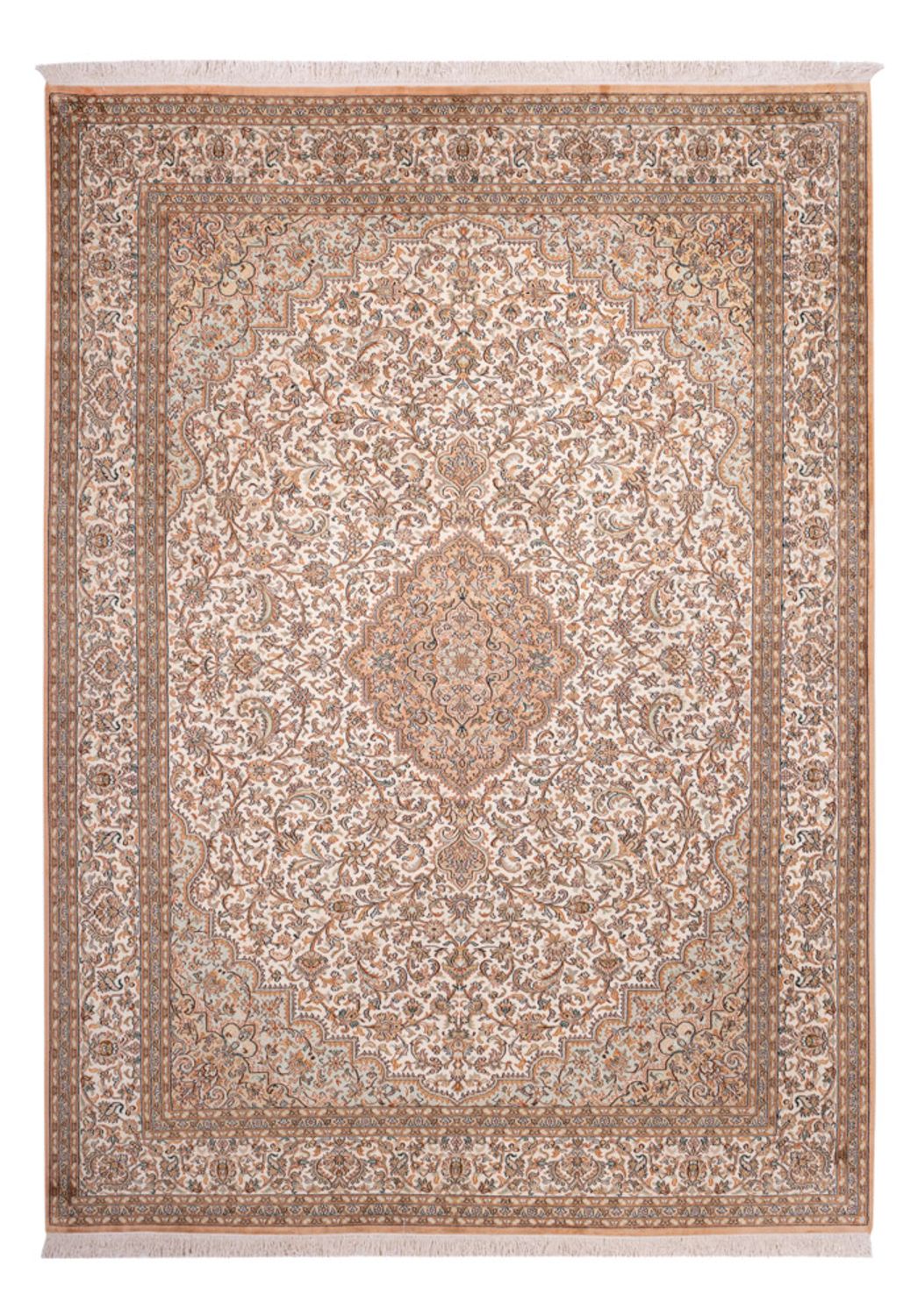 Tapis en soie - Soie du Cachemire - 290 x 205 cm - sable