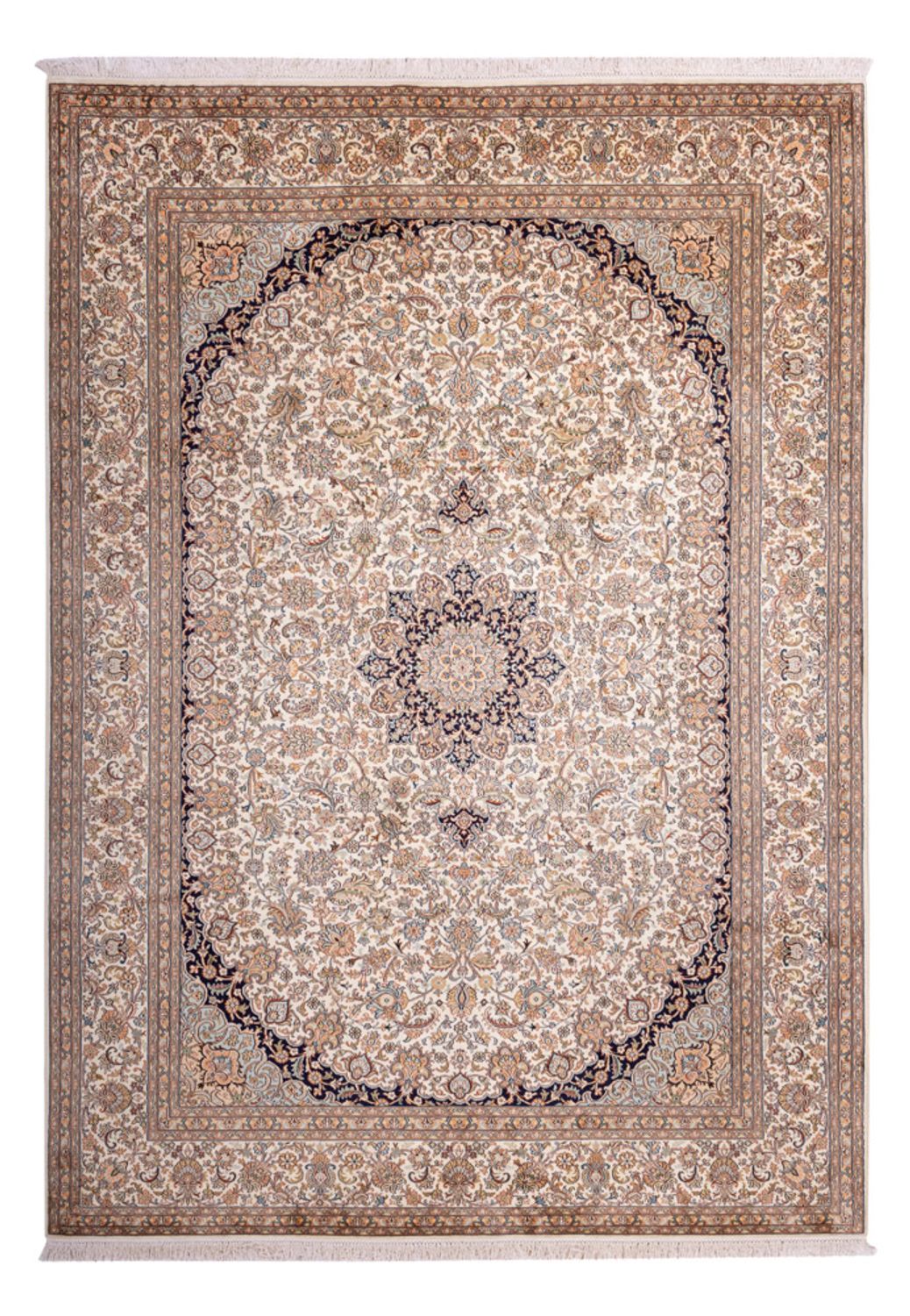 Tapis en soie - Soie du Cachemire - 309 x 217 cm - sable