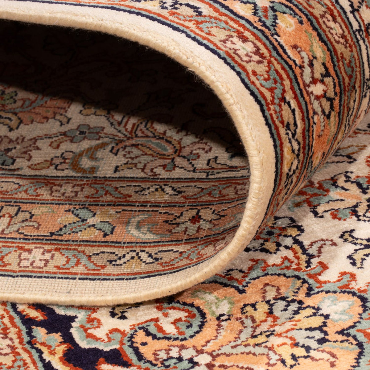 Tapis en soie - Soie du Cachemire - 309 x 217 cm - sable