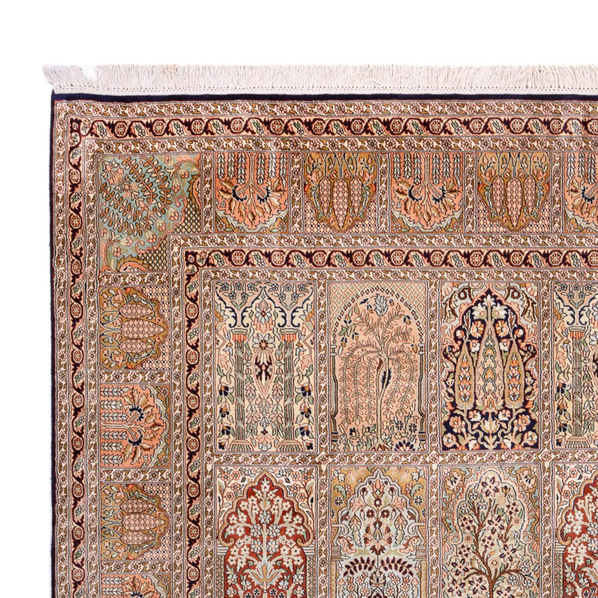 Tapis en soie du Cachemire Tapis 242x308cm - Tapis oriental