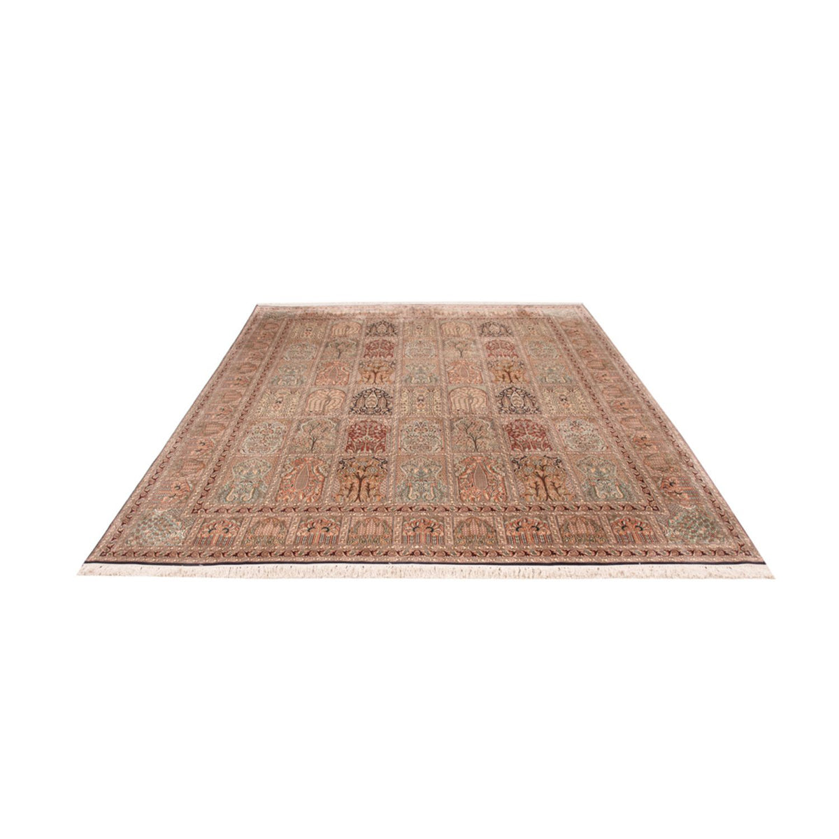 Tapis en soie - Soie du Cachemire - 308 x 242 cm - beige foncé