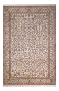 Tapis en soie - Soie du Cachemire - 326 x 216 cm - beige foncé