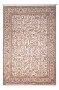 Tapis en soie - Soie du Cachemire - 318 x 216 cm - beige foncé