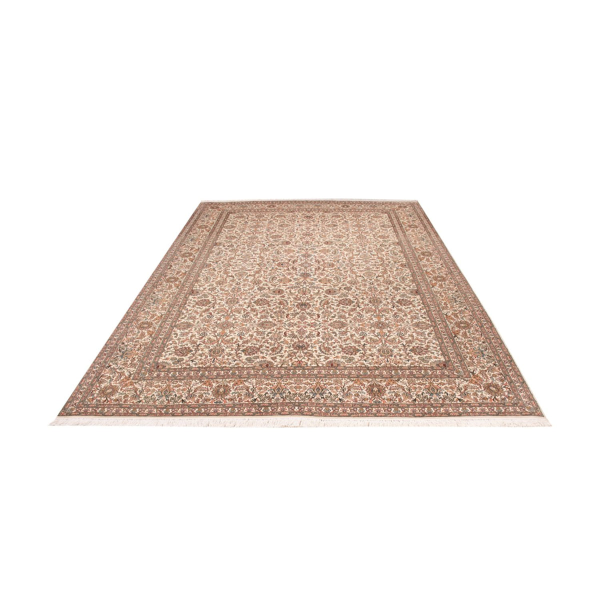 Tapis en soie - Soie du Cachemire - 318 x 216 cm - beige foncé