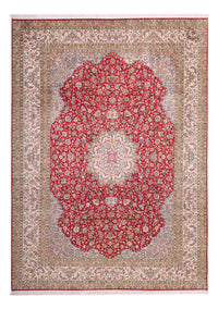 Tapis en soie - Soie du Cachemire - 303 x 220 cm - rouge