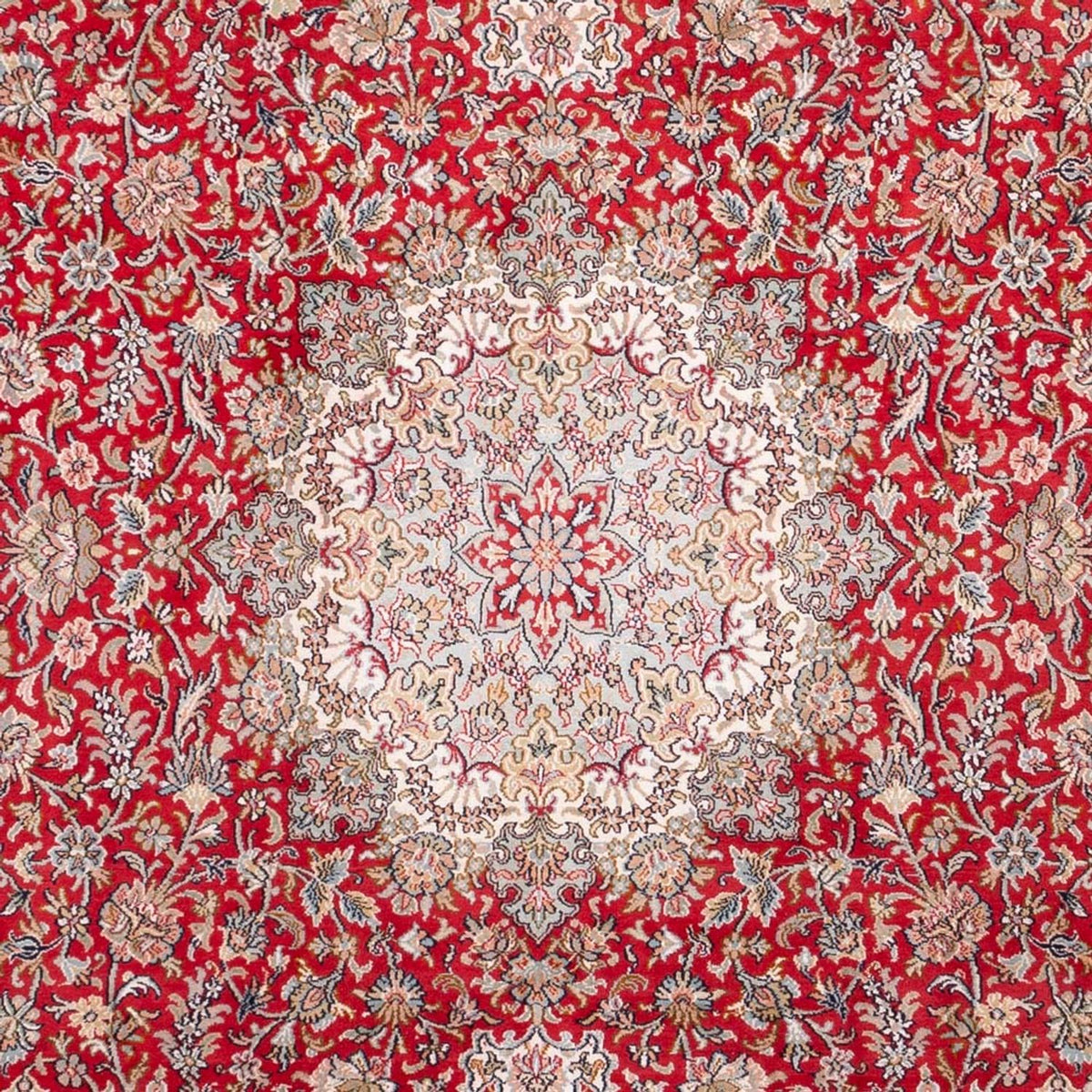 Tapis en soie - Soie du Cachemire - 303 x 220 cm - rouge
