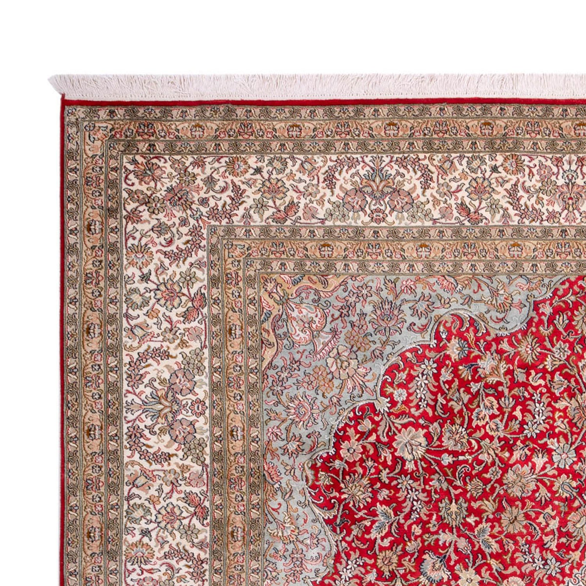 Tapis en soie - Soie du Cachemire - 303 x 220 cm - rouge