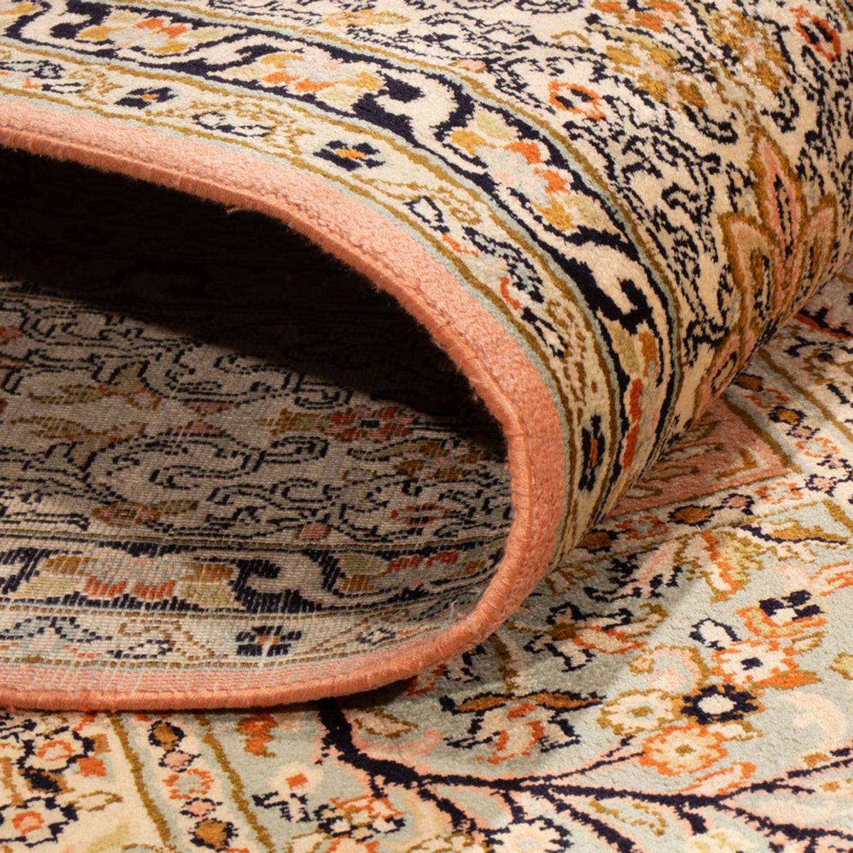 Tapis en soie - Soie du Cachemire - 316 x 220 cm - beige foncé