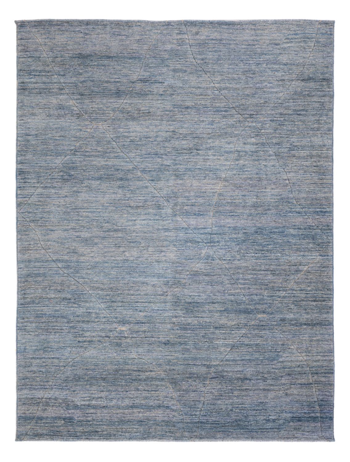 Tapis berbère - 360 x 274 cm - bleu de mer