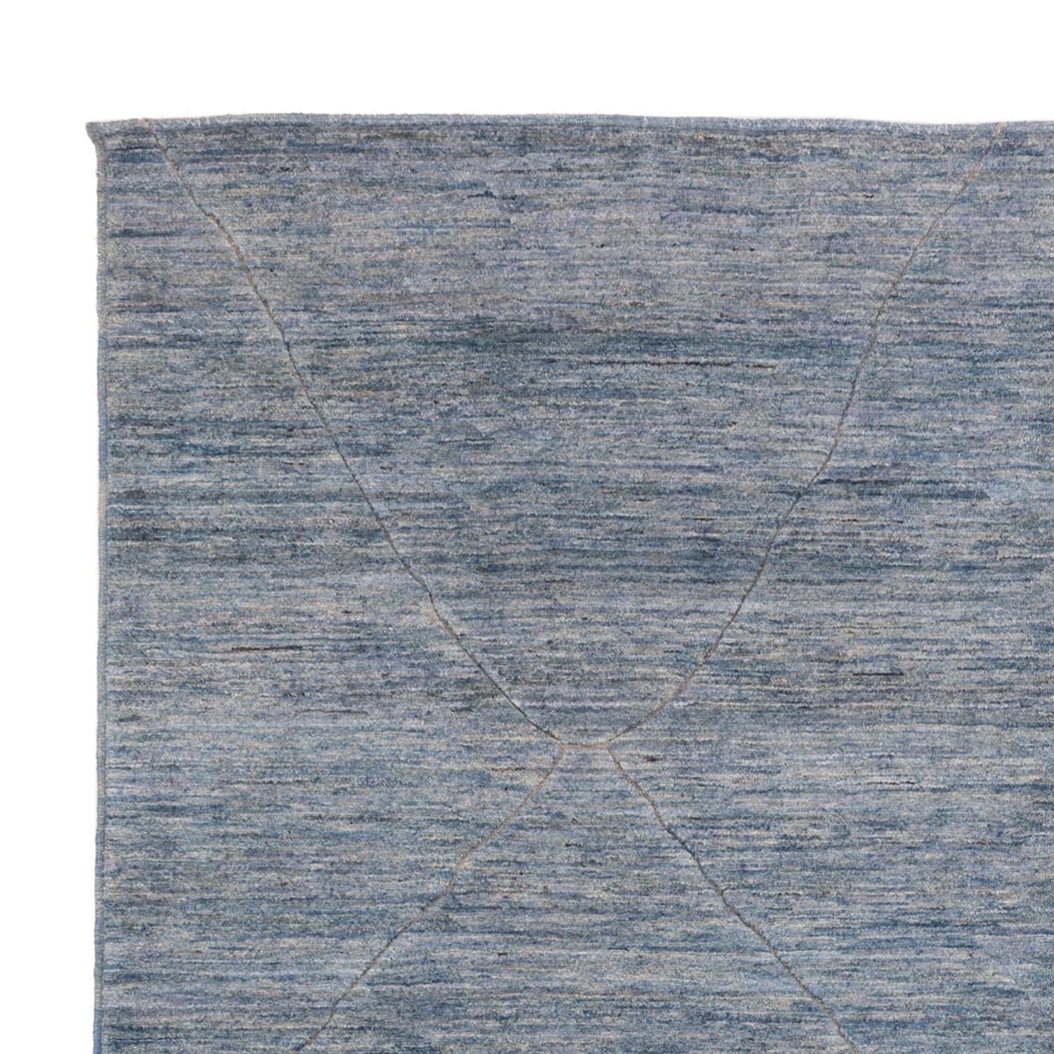 Tapis berbère - 360 x 274 cm - bleu de mer